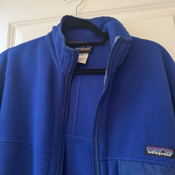 Vintage Patagonia Men's Blue Fleece Jacket - Picture 3 of 8
